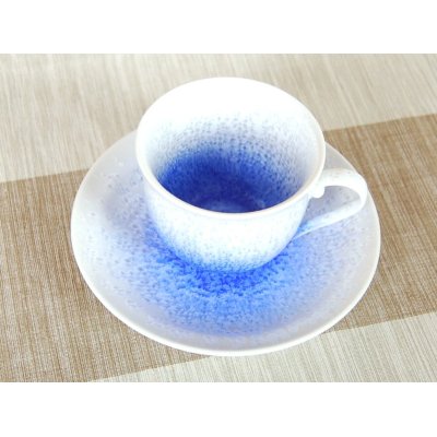 画像3: 藍染水滴 コーヒー碗皿（木箱入）