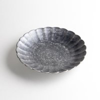 銀化粧 菊割4.5寸皿
