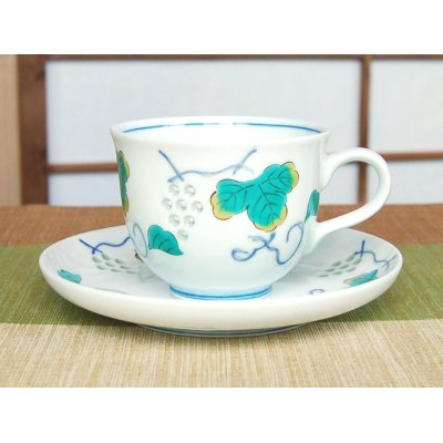 画像2: 水晶ぶどう（青）コーヒー碗皿